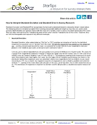 Startips …A Resource for Survey Researchers