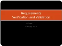 Verification and Validation