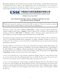1 Hong Kong Exchanges and Clearing Limited and the Stock