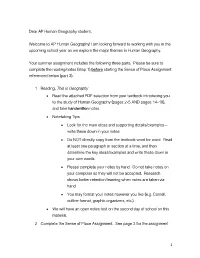 AP Human Geography Summer Assignment.Pdf