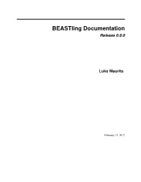 Beastling Documentation Release 0.0.0