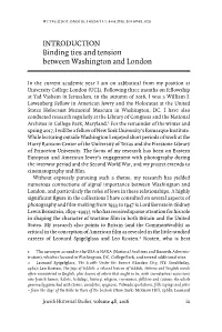 INTRODUCTION Binding Ties and Tension Between Washington and London