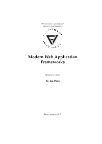Modern Web Application Frameworks