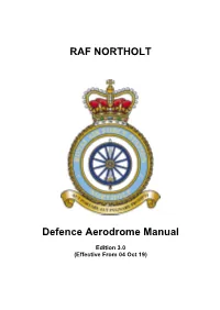 RAF NORTHOLT Defence Aerodrome Manual