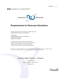 Requirements for Periscope Simulation