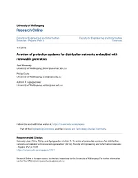 A Review of Protection Systems for Distribution Networks Embedded with Renewable Generation