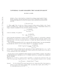 Conformal Classes Realizing the Yamabe Invariant