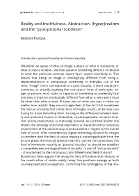 (Hyper)Realism and the “Post-Pictorial Condition”