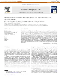 Identification and Functional Characterization of Uric Acid