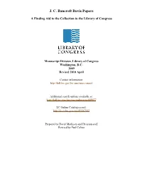 J. C. Bancroft Davis Papers [Finding Aid]. Library of Congress. [PDF
