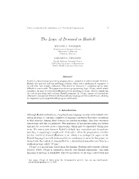 The Logic of Demand in Haskell