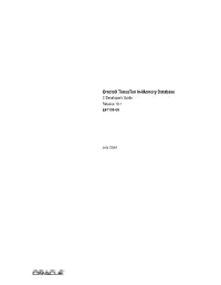 Timesten C Developer's Guide