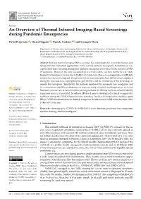 An Overview of Thermal Infrared Imaging-Based Screenings During Pandemic Emergencies