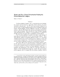 Hustle and Flow: Prison Privatization Fueling the Prison Industrial Complex