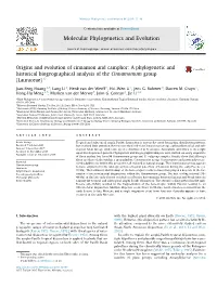 Origins and Evolution of Cinnamon and Camphor: a Phylogenetic and Historical Biogeographical Analysis of the Cinnamomum Group (Lauraceae) Q