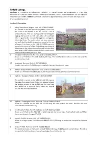 Pinfold Listings. Condition: C = Complete Or Substantially Complete; P = Partial Remains and Recognisable; S = Site Only Identified; NF = Site Not Found