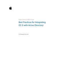 Best Practices for Integrating OS X with Active Directory