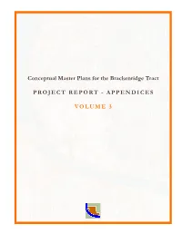 Conceptual Master Plans for the Brackenridge Tract Project Report