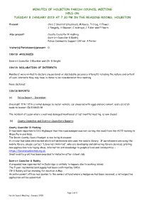 Minutes of the Meeting