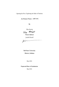 Opening the Box: Exploring the Myth of Pandora an Honors Thesis (ART