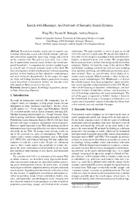Search with Meanings: an Overview of Semantic Search Systems