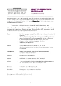 Short Course Provision Materials List