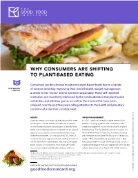 Why Consumers Are Shifting to Plant-Based Eating