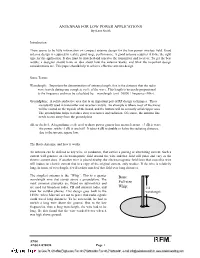 ANTENNAS for LOW POWER APPLICATIONS Basic Full