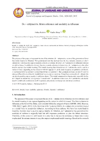 Do+ Subjunctive, Future Reference and Modality in Albanian