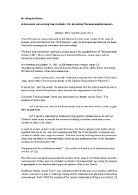 Dr. Margalit Shlain. a Document Concerning Nazi Methods For