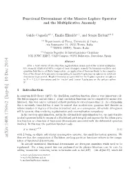 Functional Determinant of the Massive Laplace Operator and the Multiplicative Anomaly