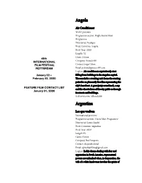 IFFR Feature Film Contact List