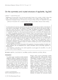 On the Symmetry and Crystal Structure of Aguilarite, Ag4ses