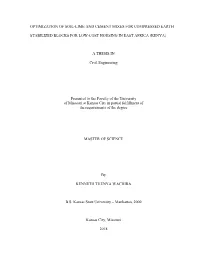 Optimization of Soil-Lime and Cement Mixes for Compressed Earth