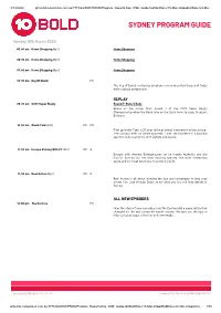Sydney Program Guide