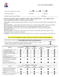 Third Year Preceptor Evaluation Form