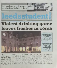 Violent Drinking Game Leaves Fresher in Coma