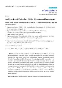 An Overview of Particulate Matter Measurement Instruments
