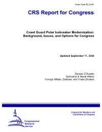 Coast Guard Polar Icebreaker Modernization: Background, Issues, and Options for Congress