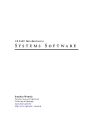CS 0449: Introduction to Systems Software