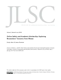 Exploring Researchers' Concerns from Ghana