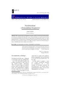 Neoliberalism: a Foucauldian Perspective