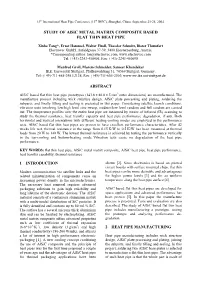 STUDY of Alsic METAL MATRIX COMPOSITE BASED FLAT THIN