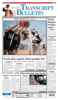 Tooele Girls Capture Third Straight Title Will Support This Position As a Part of Their Review and Analysis