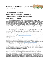 Woodsongs WS3 MIDDLE Lesson Plan