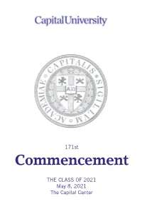 2021 Commencement Program.Pdf