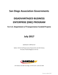 (DBE) PROGRAM July 2017
