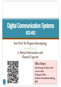 Digital Communication Systems ECS 452