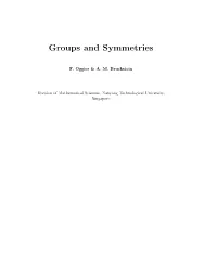 Groups and Symmetries
