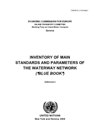 Inventory of Main Standards and Parameters of the Waterway Network (Ablue Book@)
